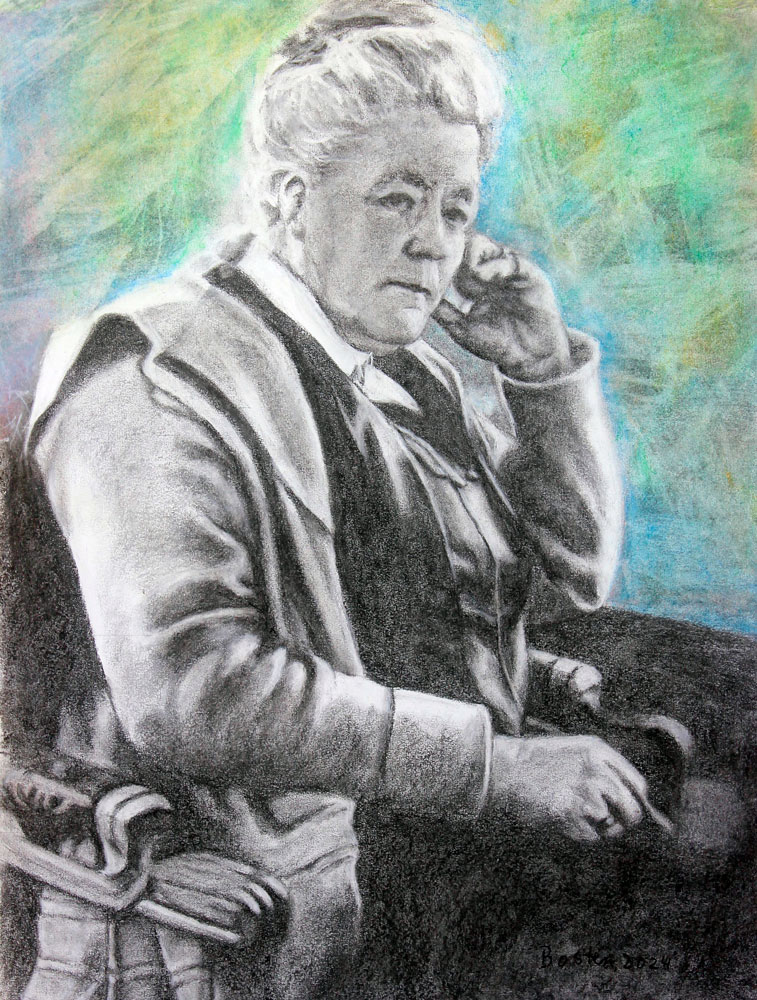 Tegning av Selma Lagerlöf